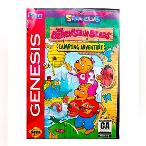 Vintage Sega Genesis “The Berenstain Bears Camping Adventure” Game Cartridge.